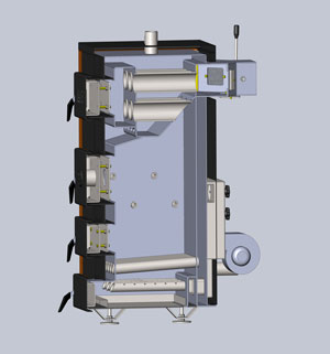 Розріз твердопаливного котла СЕТ